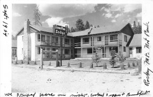 J45/ Estes Park RMNP Colorado RPPC Postcard c1940s Lone Pine Lodge 104