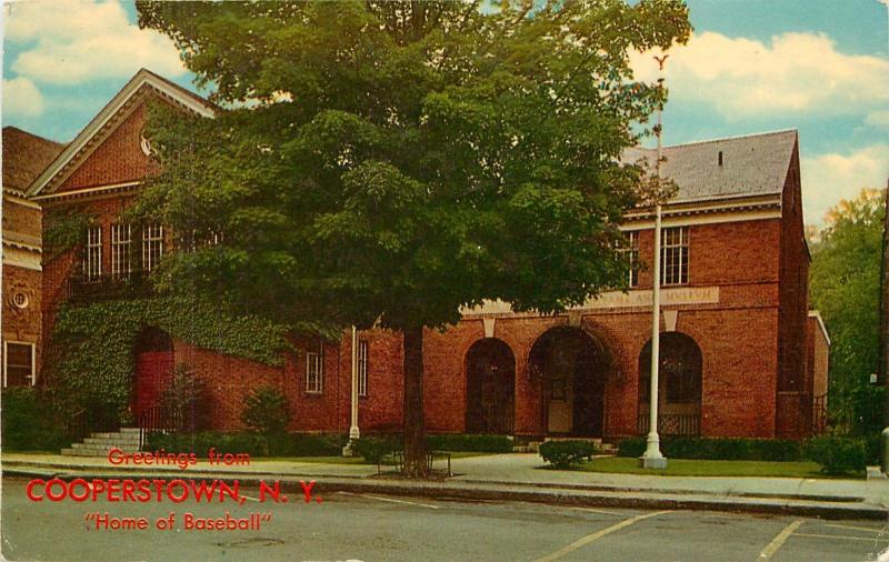 Cooperstown National Baseball Hall of Fame New York NY dated 1963 Postcard