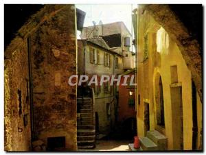 The Modern Postcard Scenic Sites De La Rue Du Chateau Village Roouebrune Feodal