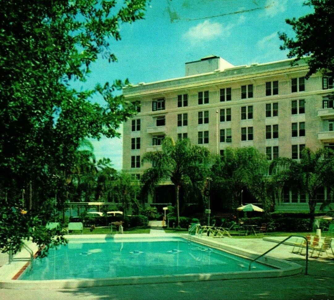 Poolside at the Haven Hotel Winter Haven Florida FL 1963 Chrome