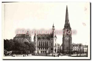 Old Postcard Redon Church I'Hotel Town And The Tower Isolee