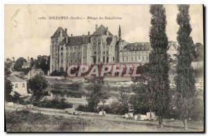 Postcard Old Sarthe Solesmes Benedictine abbey