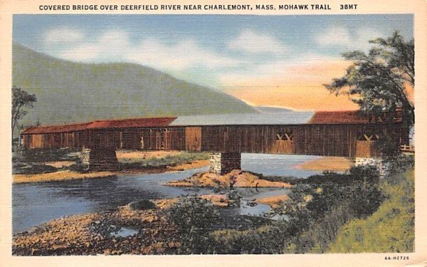 Covered Bridge over Deerfield River Mohawk Trail, Massachusetts