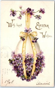 Postcard - With best Easter Wishes - Flowers Art Print