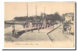 Pornic Old Postcard The Mole and the port (boats) (animated)