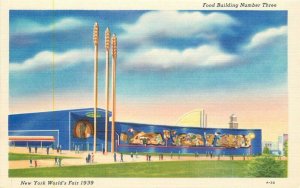 Food Building #3 1939 New York World's Fair Postcard Grinnel linen 21-4126