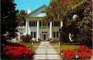 Old Southern Plantation CH Ruth Vintage Postcard Florida Drawer Vtg Flowers Gate 