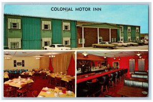 c1950's Colonial Motor Inn & Restaurant Multiview Walnut Iowa Antique Postcard