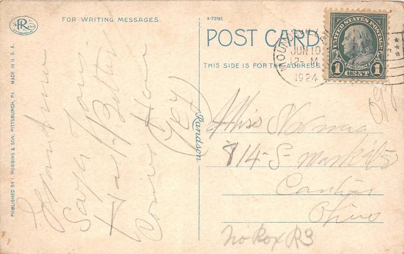 F23 Moundsville West Virginia Postcard 1924 United Presbyterian Church 8
