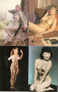 Nude postcards Lot of four (4) Modern repro of Classic Pin-Up  postcards