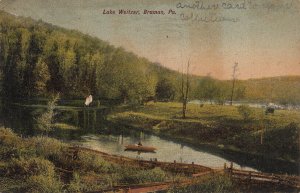 Postcard Lake Weitzer Braman PA 1912