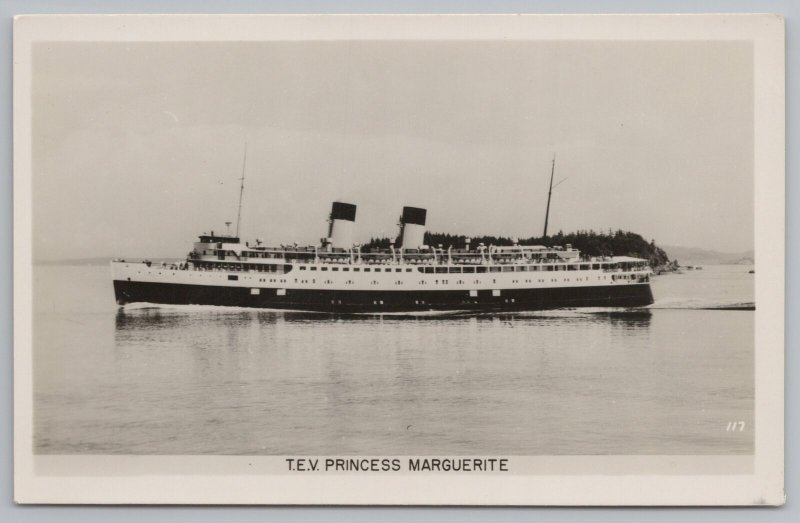 Real Photo Postcard~Active SS TEV Princess Marguerite~British Columbia~RPPC 