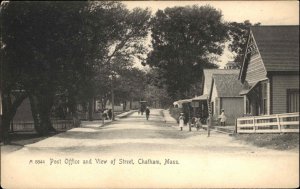 CHATHAM MA Post Office and Street ROTOGRAPH CAPE COD c1905 Postcard