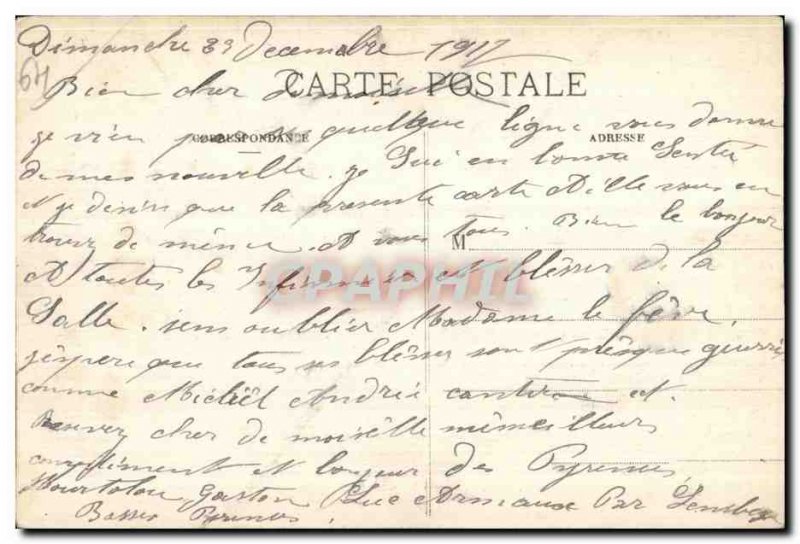 Pau - La Chaine des Pyrenees - Old Postcard