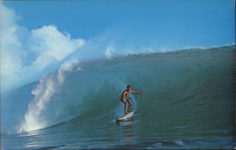 Hawaii Surf Surfing Postcard