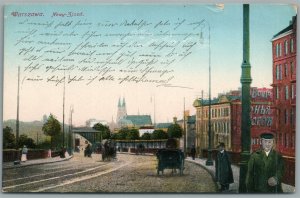 POLAND WARSZAWA NOWY ZJAZD ANTIQUE POSTCARD