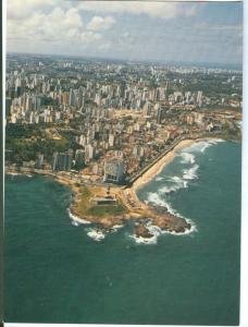 Brazil, Brasil, Vista aerea Farol da Barra, Salvador Bahia, unused Postcard