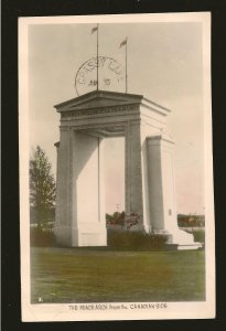 Postmarked 1946 The Peace Arch Canadian Side Gowen Sutton Color Postcard