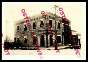 Ute IOWA RPPC c1910 MAIN STREET BANK nr Mapleton Denison Dunlap Charter Oak