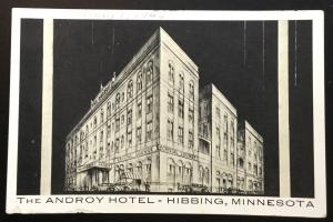 Postcard Unused The Androy Hotel Hibbing MN LB