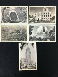 Los Angeles California Grogan Photographs Vintage RPPC  Olympic Stadium Lot of 5