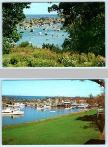 2 Postcards OGUNQUIT, Maine ME  Perkins Cove, Harbor & Artist Colony c1950s