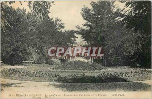 Old Postcard Hendaye Garden Avenue of the Palms and Casino
