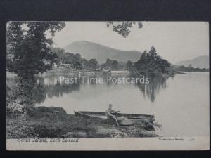 Scotland: SWAN ISLAND Loch Lomond c1907 Old Postcard by Valentine's No.326