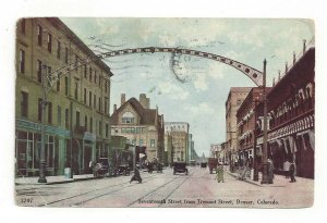 Postcard Colorado CO Seventeenth Street from Tremont Denver Standard View Card