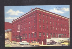 ZANESVILLE OHIO DOWNTOWN YMCA BUILDING 1950's CARS VINTAGE POSTCARD