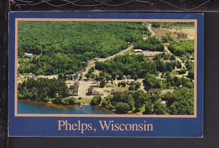 Bird's Eye View,Phelps,WI Postcard 