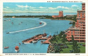 Postcard Mid Winter Regatta Miami Beach Florida