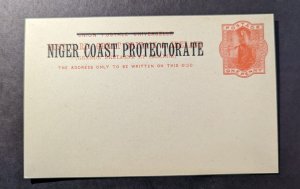 Mint British Colony Niger Coast Protectorate Overprint Postcard One Penny