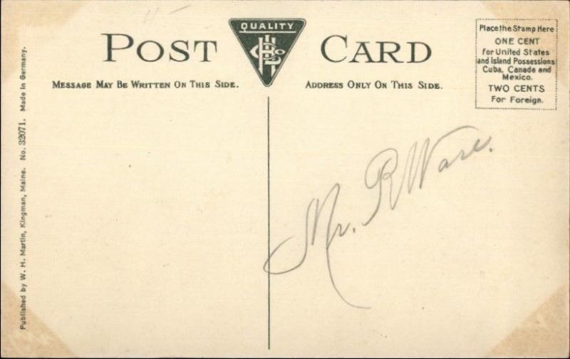 Kingman ME Corner of Main & Marginal c1910 Postcard