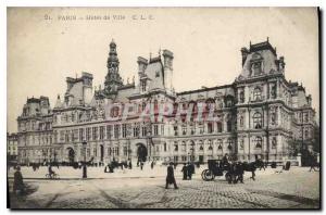 Postcard Old Paris City Hall