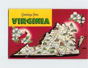 Postcard Greetings from Virginia USA