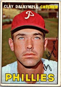 1967 Topps Baseball Card Clay Dalrymple Philadelphia Phillies sk2211