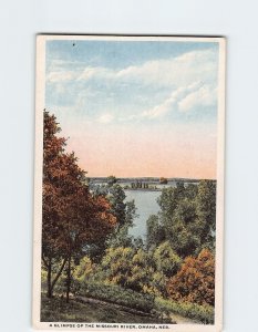 Postcard A Glimpse of the Missouri River Omaha Nebraska USA