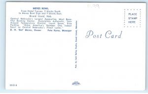 *Meves Bowl Grand Island Nebraska Neb Bowling Alley Center Vintage Postcard B98