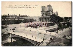 Paris Old Postcard Notre Dame and the Seine aprvis