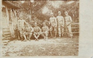 WWI military life instant photography souvenir photo postcard dated 1916