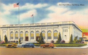 FALL RIVER, Massachusetts MA    POST OFFICE Bristol County  ca1940's Postcard