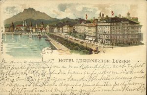 Luzern - Hotel Luzernerhof c1905 Used Postcard