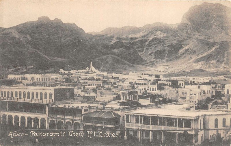 Lot 52 aden yemen panoramic view of crater benghait son hotel advertising