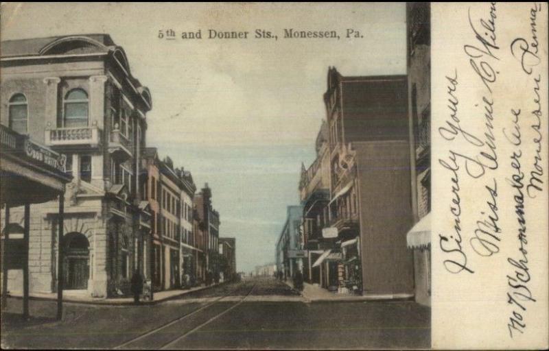 Monessen PA 5th & Donner c1910 Postcard