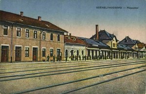 romania, LUNCA MUREȘULUI, SZEKELYKOCSÁRD, Railway Station (1918) Postcard