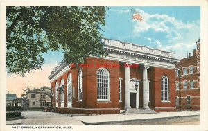 MA, Northampton, Massachusetts, Post Office Building, Curt Teich No A-45580