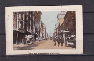 NEW SOUTH WALES, SYDNEY, GEORGE STREET, LOOKING SOUTH, 1918 ppc. used GB.