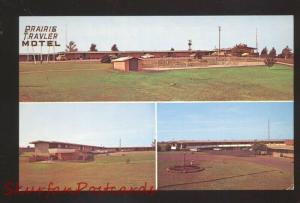 BLOOMINGTON ILLINOIS ROUTE 66 PRAIRIE TRAVLER MOTEL AAA ADVERTISING POSTCARD