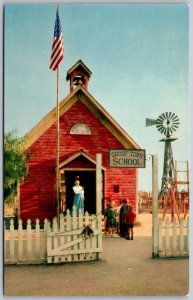 Ghost Town California 1960s Postcard Little Red School House Knott's Berry Farm